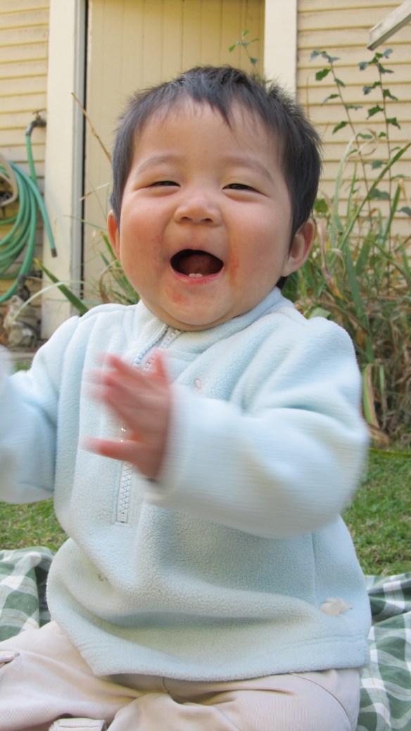 laughing ruby, happy mama